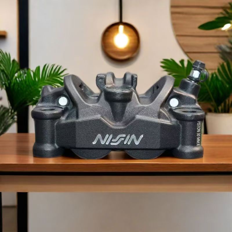مكبح دراجة نارية نيسين مصنوع م - مراجعة Forged Front Brake Caliper 4 Piston وسعره