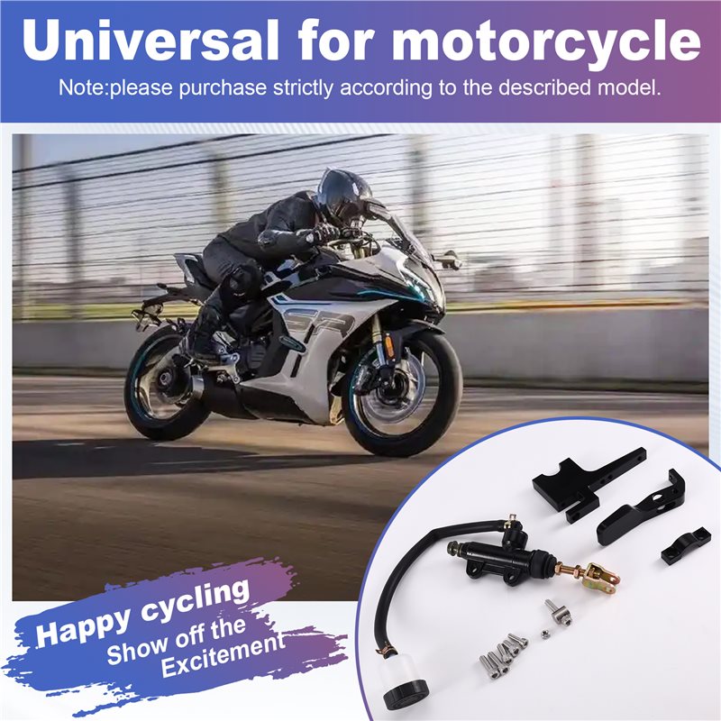 طقم مقبض أسطوانة الفرامل الخلف - مراجعة Motorcycle Thumb Brake System Kit وسعره